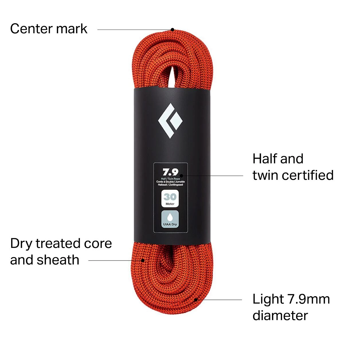 Wholesale π Black Diamond 7.9 Dry Climbing Rope β€οΈ 4 Wholesale π Black Diamond 7.9 Dry Climbing Rope β€οΈ - Image 2